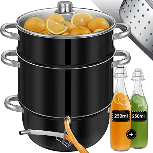 Dampfentsafter KESSER ® 15 L Edelstahl Entsafter Saftpresse