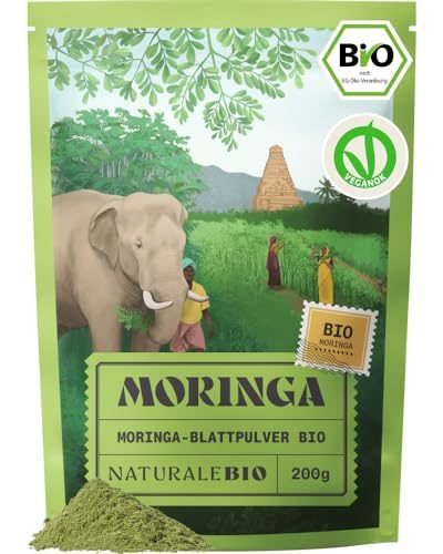 Moringa Pulver von Naturalebio – 200 g Bio Moringa Oleifera