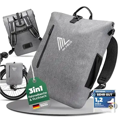 Fahrradrucksack 20 Liter Mivelo – 3-in-1 Rucksack und Fahrradtasche