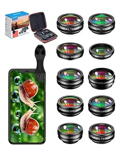 APEXEL 10-in-1 Handy Objektiv Kit für Smartphones