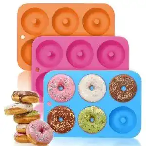 Silikon Donut Formen 3-Pack mit 6 Hohlräumen