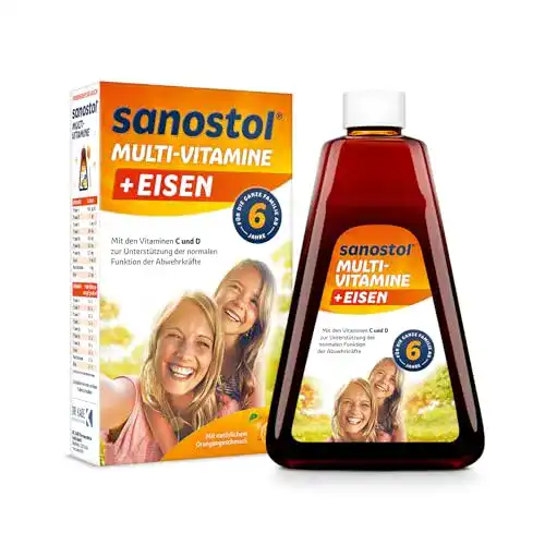 Eisensaft Sanostol Plus Eisen: Multivitamine für Kinder und Erwachsene