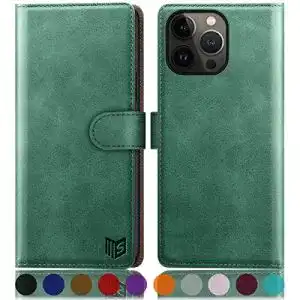iPhone 14 Pro Leder Case mit RFID Schutz für 6,1 Zoll