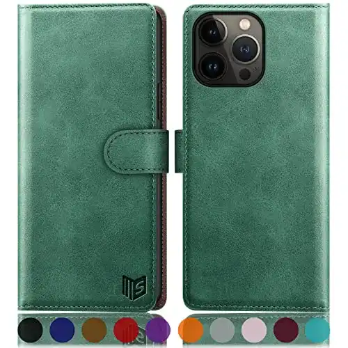 iPhone 14 Pro Leder Case mit RFID Schutz für 6,1 Zoll
