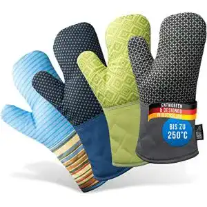 Ofenhandschuhe LauterSchutz als Paar – Hitzebeständige Topfhandschuhe