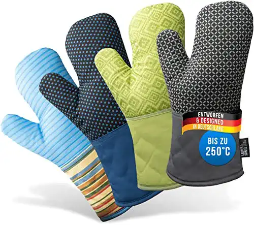 Ofenhandschuhe LauterSchutz als Paar – Hitzebeständige Topfhandschuhe