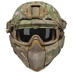 Paintball-Maske Onetigris Airsoft Helm Mich 2000 mit Schutzbrille