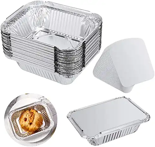 Aluschalen Veraing 40 Stück – Einweg Grillschalen aus Aluminium mit Deckel
