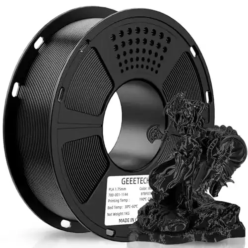Geeetech Upgrade PLA Filament 1,75 mm für 3D Drucker Schwarz 1 kg