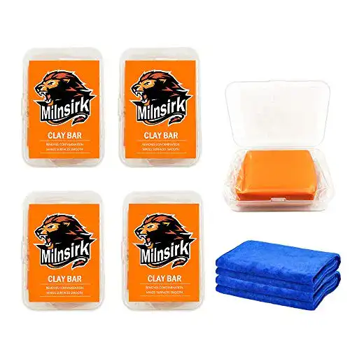 Reinigungsknete Milnsirk Auto Clay Bar 4er Packung 400g