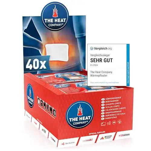 Wärmepflaster von The Heat Company – 40 Stück für Rücken und Nacken