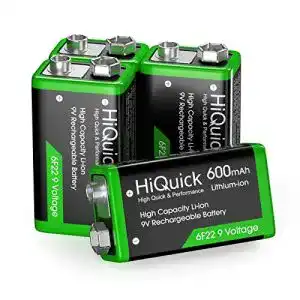 9V Akku HiQuick 600mAh Li-ion für verschiedene Anwendungen