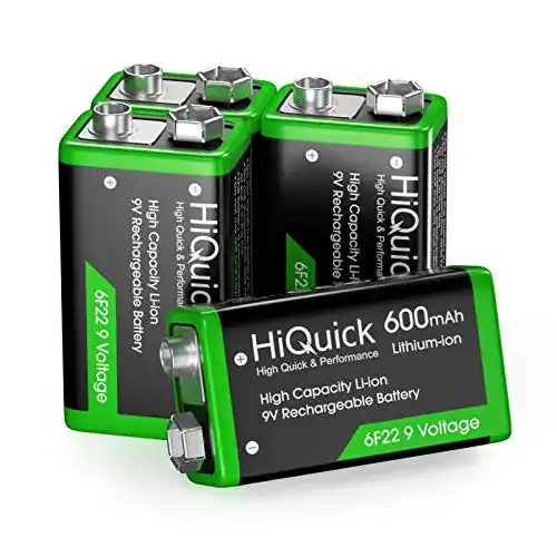9V Akku HiQuick 600mAh Li-ion für verschiedene Anwendungen