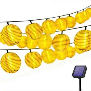 LooHome Solar Lichterkette mit 30 LED-Laternen für den Außenbereich