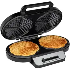 Clatronic Waffeleisen mit zwei antihaftbeschichteten Backflächen