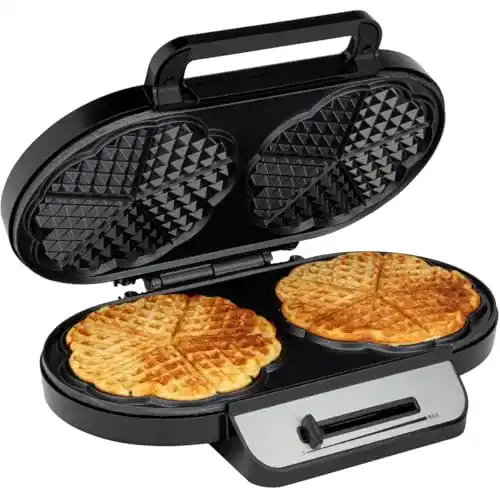 Clatronic Waffeleisen mit zwei antihaftbeschichteten Backflächen