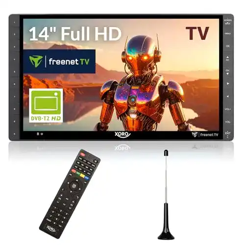 Xoro PTL 1450 V2 Tragbarer Fernseher mit 14 Zoll Bildschirm
