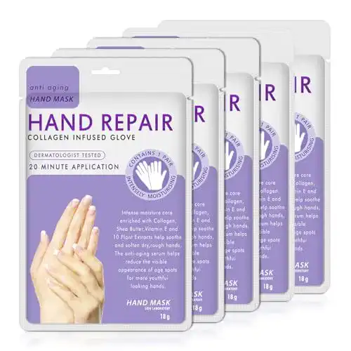 Handmaske IFUDOIT 5 Paar Lavendel-Feuchtigkeitshandschuhe