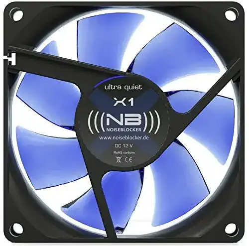 80 mm PC-Lüfter Noiseblocker XC1 80 mm Gehäuselüfter
