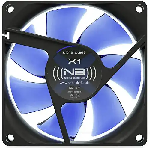 80 mm PC-Lüfter Noiseblocker XC1 80 mm Gehäuselüfter