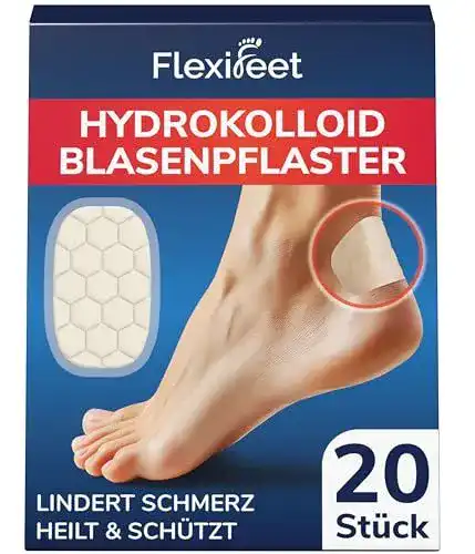 Blasenpflaster Flexifeet für Ferse – 20 Stück, wasserdicht