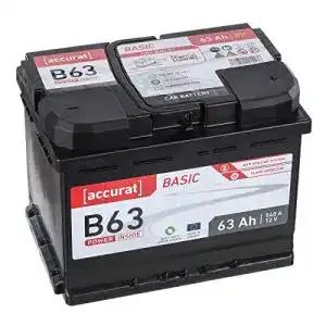 Accurat Basic B63 Autobatterie 63Ah – 12V, 560A, wartungsfrei