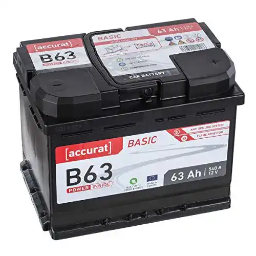 Accurat Basic B63 Autobatterie 63Ah – 12V, 560A, wartungsfrei