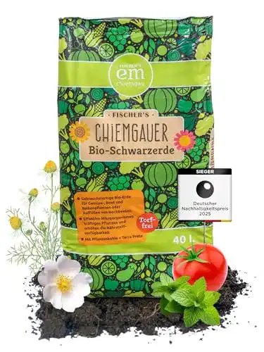 Terra Preta Fischer’s EM-Chiemgau Bio Blumenerde torffrei mit Mikroorganismen