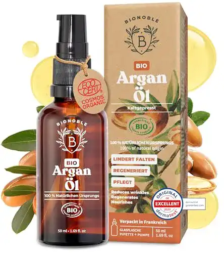 BIONOBLE Bio Arganöl 50ml – 100% rein und kaltgepresst aus Marokko