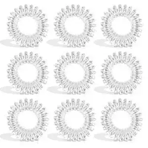 Spiral-Haargummi Heqishun 100 Stück – Klare Haarbänder für Damen und Herren