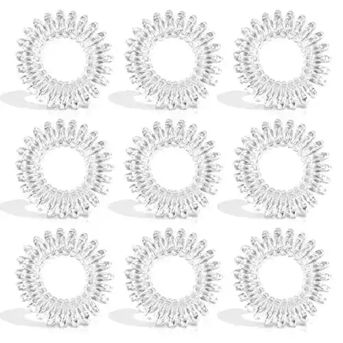 Spiral-Haargummi Heqishun 100 Stück – Klare Haarbänder für Damen und Herren