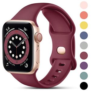 CeMiKa Silikon Sport Armband für Apple Watch 38mm in Weinrot
