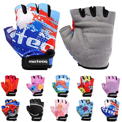Fahrradhandschuhe für Kinder von Meteor – Unisex, Gel Polsterung