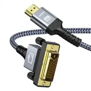 DVI auf HDMI Adapter Kabel 1,8m von Snowkids für 1080P HD