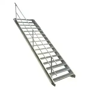 Bautreppe SRM-Design mit 16 Stufen und einseitigem Geländer