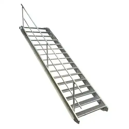 Bautreppe SRM-Design mit 16 Stufen und einseitigem Geländer