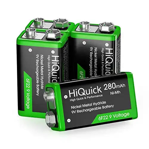 9V Akku HiQuick Ni-MH 280mAh – Wiederaufladbare Blockbatterien