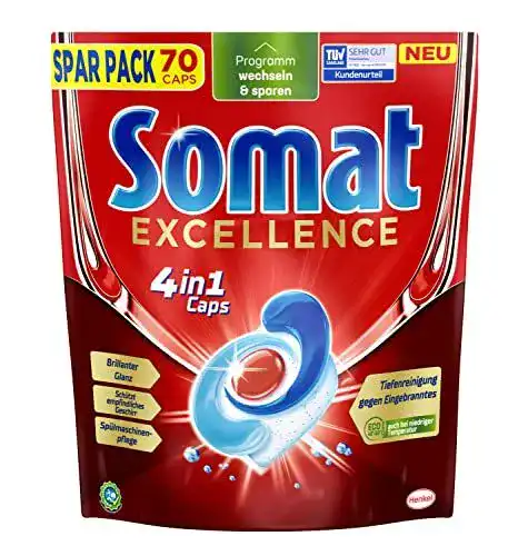 Somat Excellence 4in1 Caps (70 Stück) für Geschirrspüler
