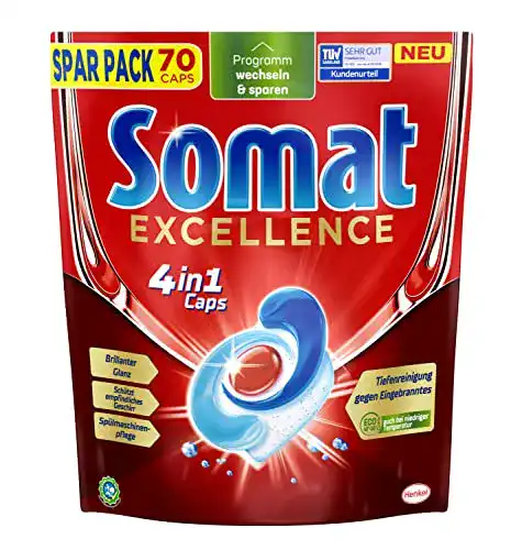 Somat Excellence 4in1 Caps (70 Stück) für Geschirrspüler