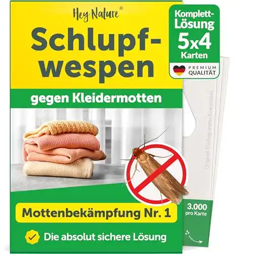 Kleidermottenfalle Hey Nature Schlupfwespen zur Bekämpfung von Kleidermotten