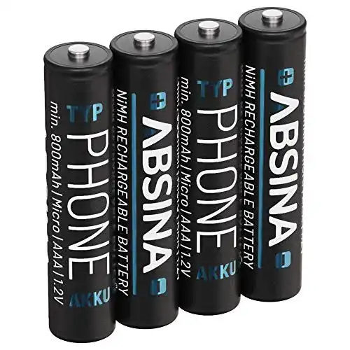 AAA-Akku ABSINA 4X NiMH Akkus für Gigaset Mobilteile