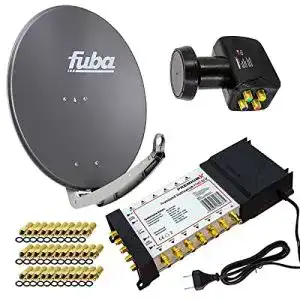 Fuba Satellitenschüssel Premium X Satelliten-Komplettanlage für 12 Teilnehmer