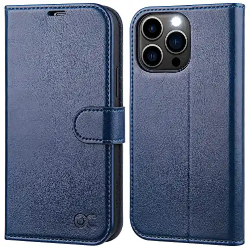 OCASE iPhone 13 Pro Hülle aus PU-Leder mit Kartenfach