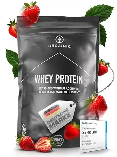 Biologisches Erdbeer-Whey-Protein von Orgainic