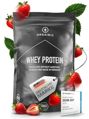 Biologisches Erdbeer-Whey-Protein von Orgainic