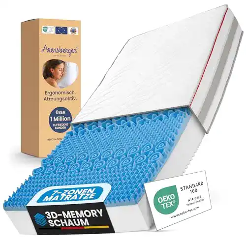 Kaltschaummatratze 120 x 200 cm Arensberger FLEXX mit 7 Zonen