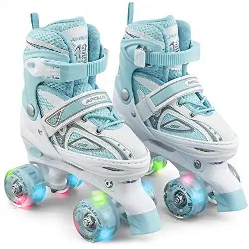 Rollschuhe Apollo Super Quad X Pro für Kinder, verstellbar und LED