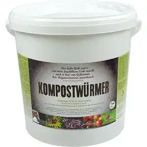 Kompostwürmer Natursache 1000 Stück im Eimer für Wurmkompostierung