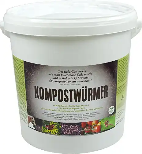 Kompostwürmer Natursache 1000 Stück im Eimer für Wurmkompostierung