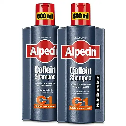 Alpecin Coffein-Shampoo C1 für Männer gegen Haarausfall, 2 x 600 ml